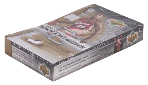 2003/04 Upper Deck Rookie Exclusives Factory Sealed Hobby Box (28 Packs)